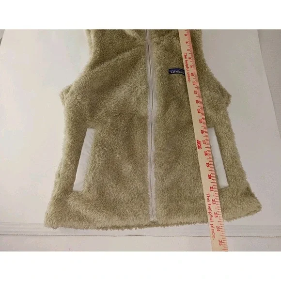 Patagonia Los Gatos Zip Up Vest Women's Small Sherpa Fleece Tan - Picture 8 of 11